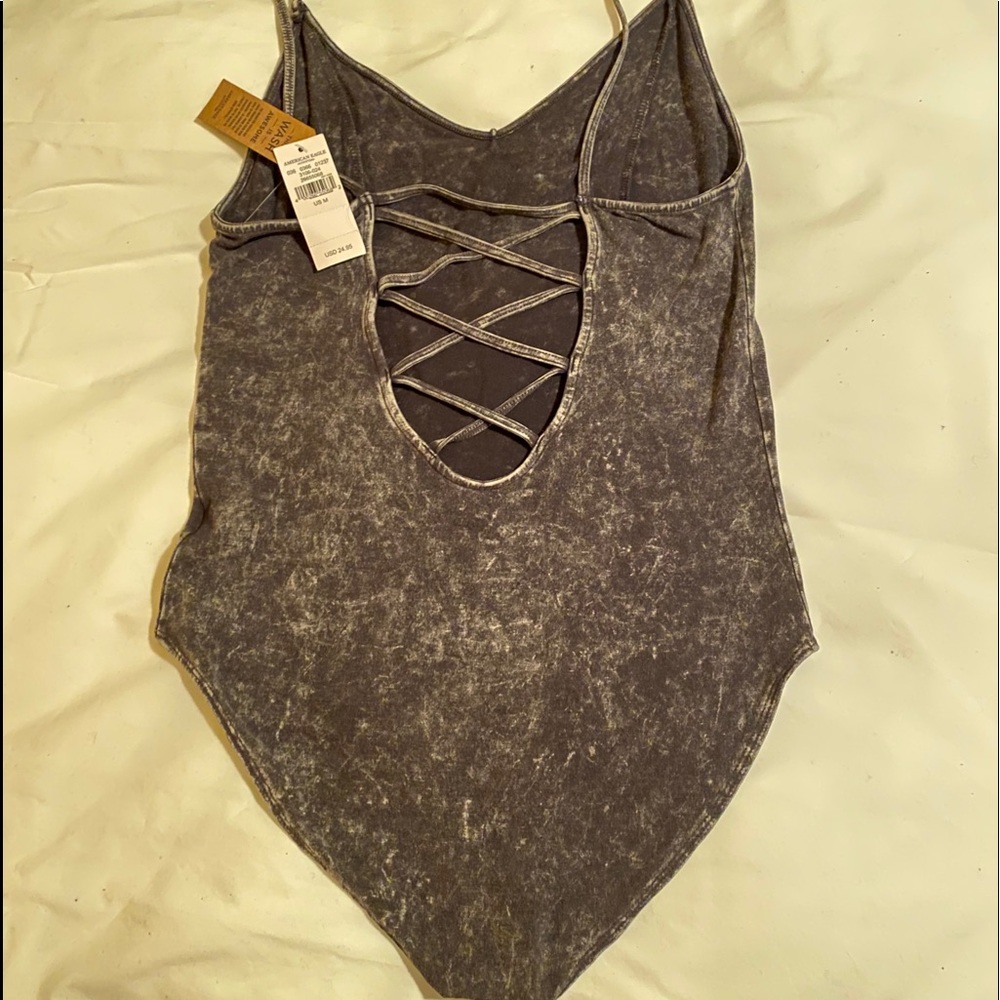 American Eagle Black Wash Body Suit